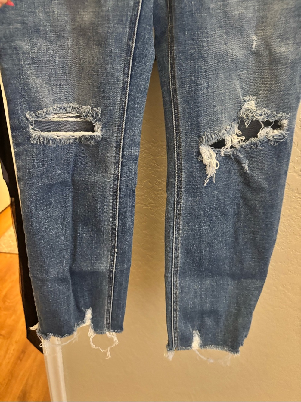 Flying Monkey Distressed Medium Blue Straight Leg Jeans - Picture 4 of 8